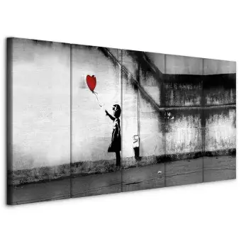 Banksy Ragazza con palloncino su tela: stampa di graffiti di strada - Italia