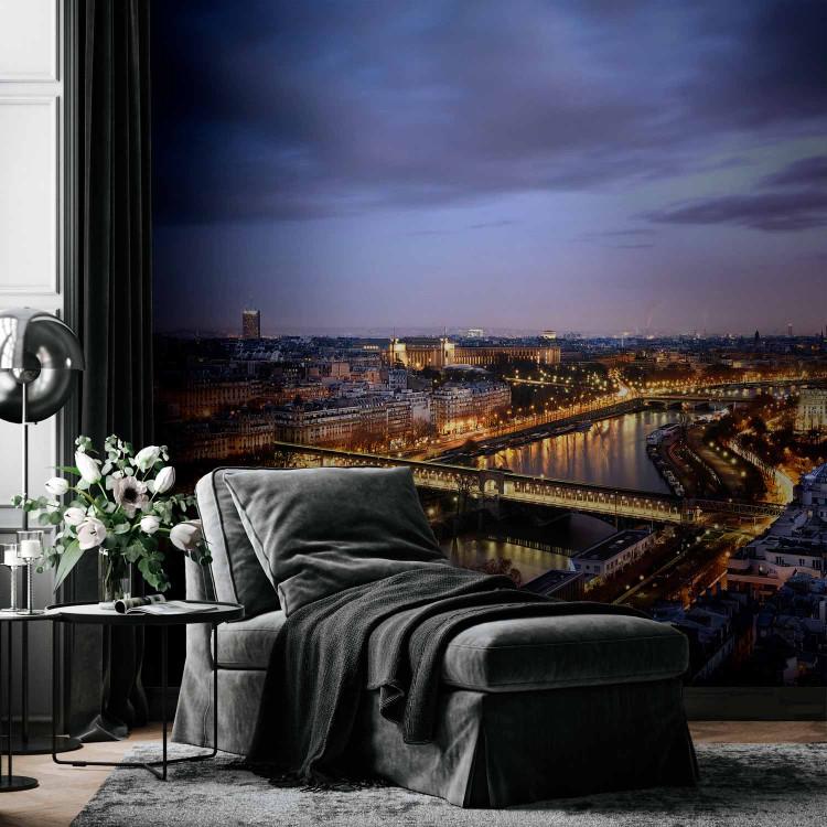Carta da parati panoramica di Parigi 340x250 Blu