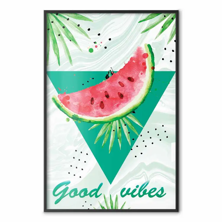 Vibrazioni positive - con scritta verde e piante