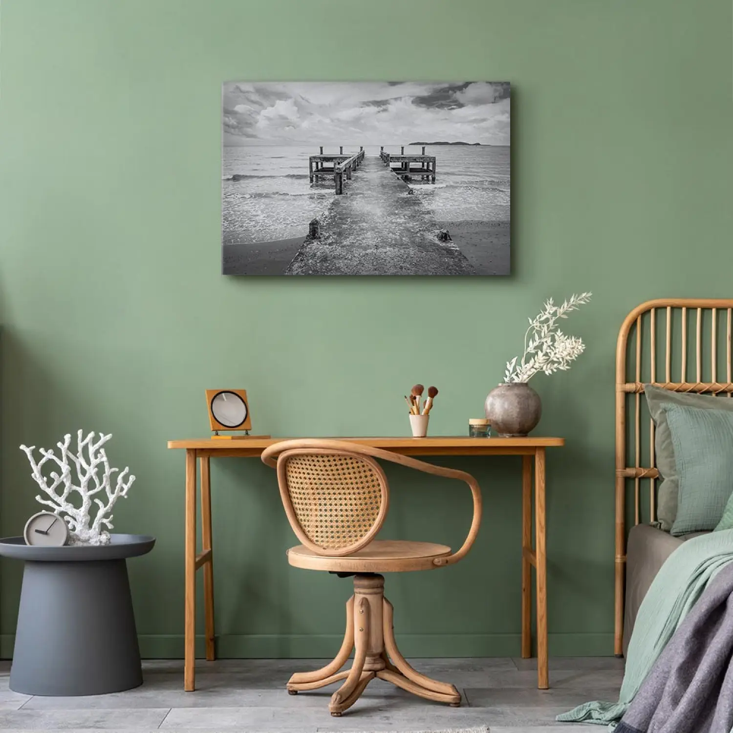 Quadro da parete su tela, soggetto: leone africano e leonessa, pronto