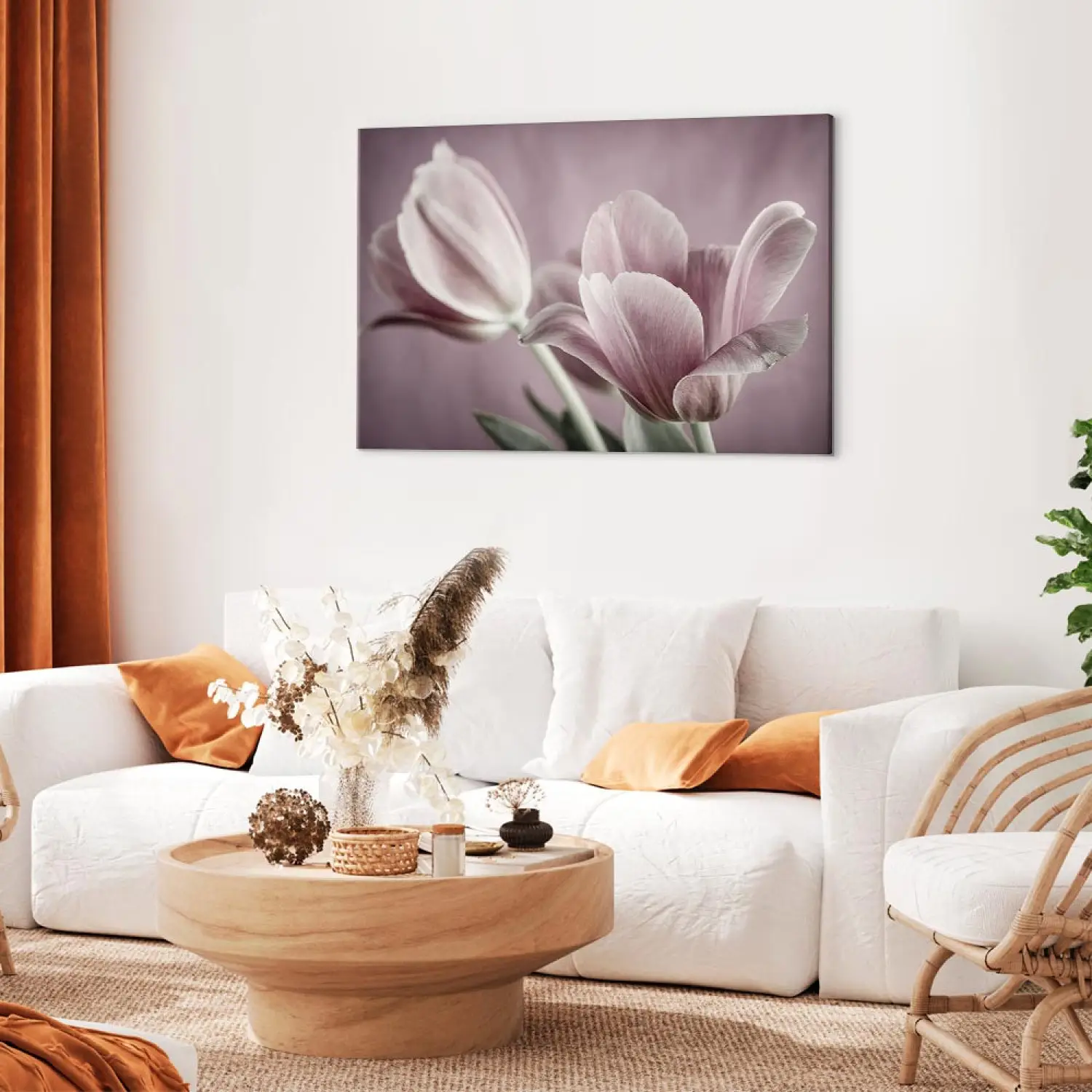 Arte Della Parete Su Tela 5 Pezzi Vintage Fiori Di Tulipano Stampe D'Arte Da Parete