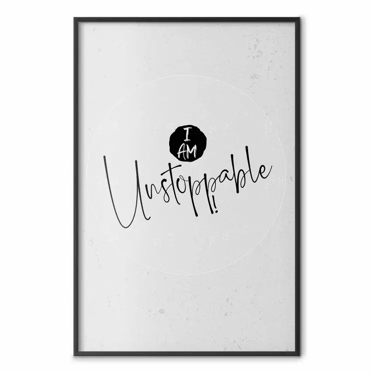 I Am Unstoppable - composizione minimalista con sottotitoli