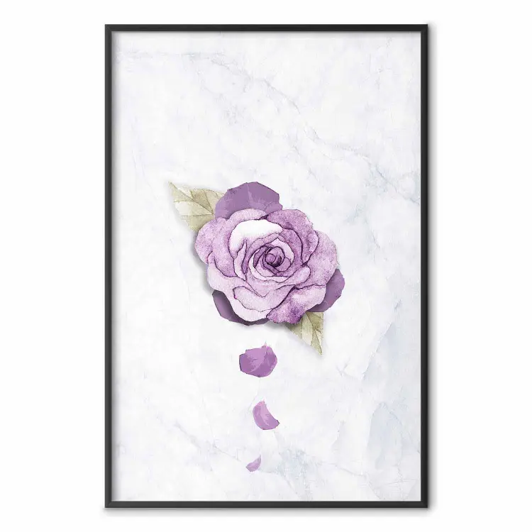 Fine primavera - fiore viola su marmo