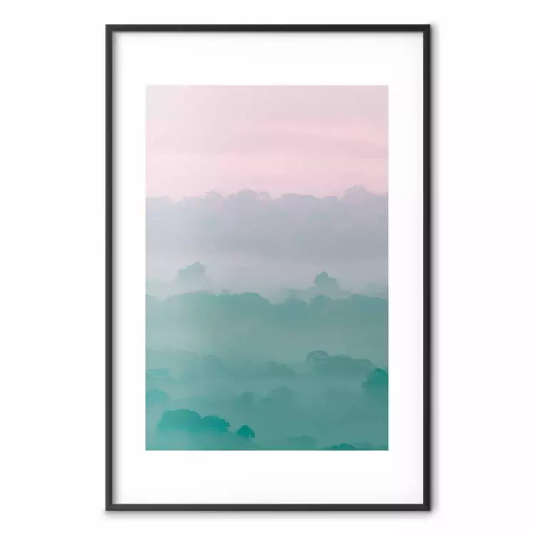 Alba nebbiosa - paesaggio nebbia pastello