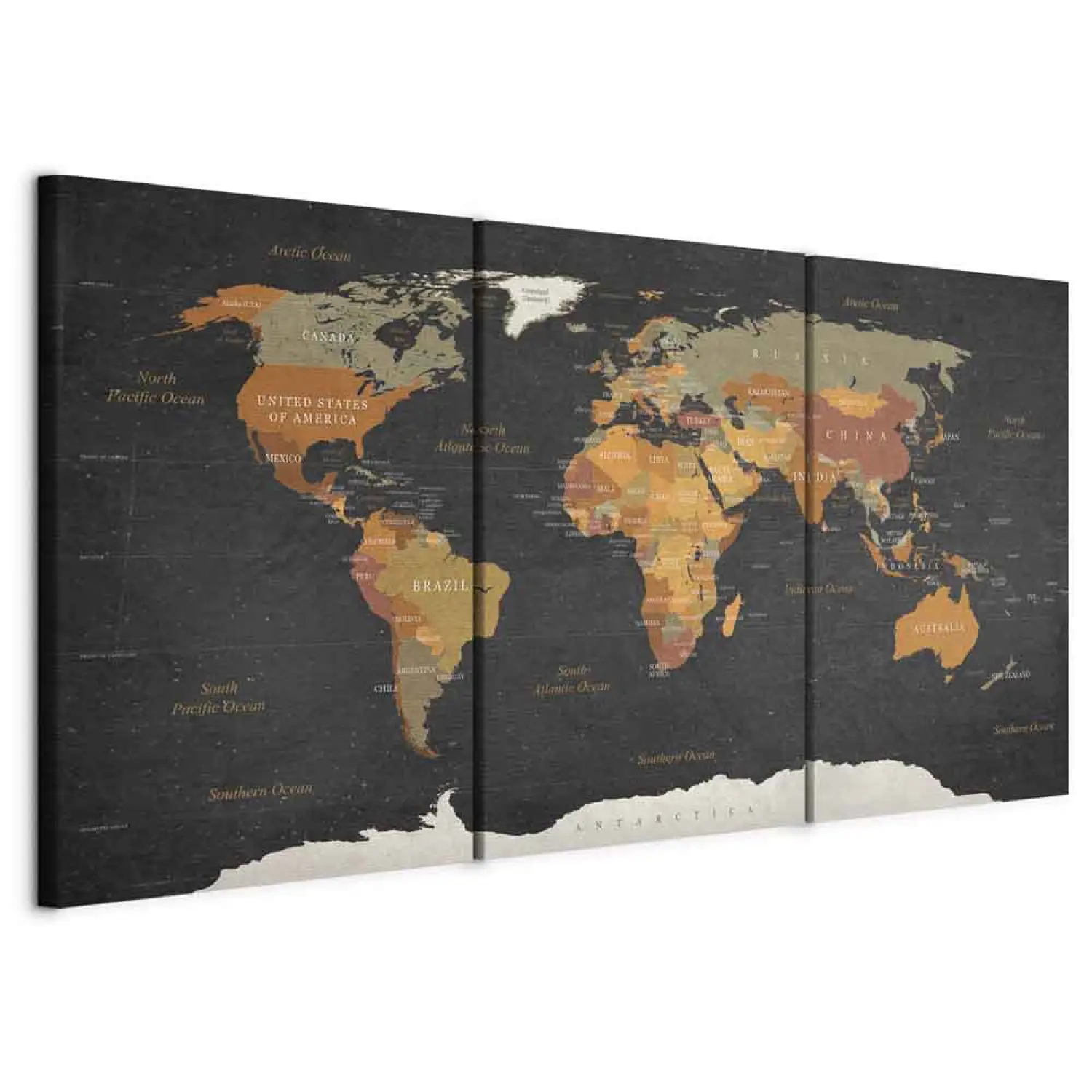 Appendiabiti Da Parete Con Mappa Del Mondo Antico, Stampa Su Tela