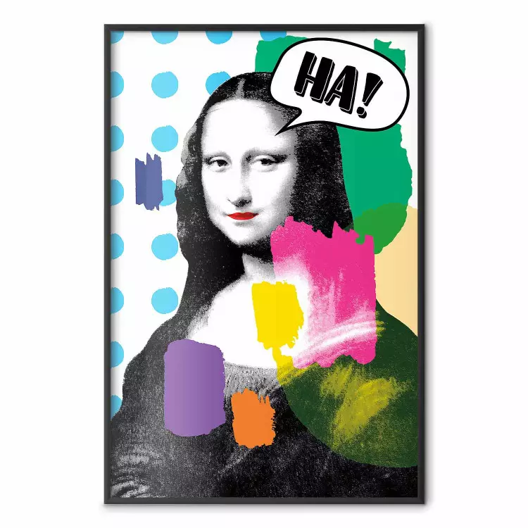 Mona Lisa Pop-art - ritratto di donna in un motivo astratto e colorato