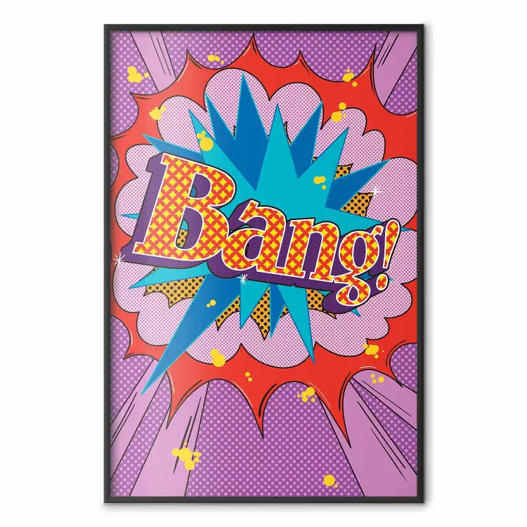 Bang! - scritta colorata in inglese in stile astratto pop art