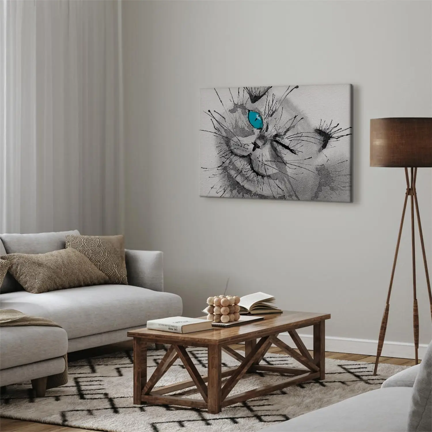 ZCMTD Zerbino per Interni con Stampa Animalier Soggiorno Camera da Letto Tappetini Tappeto Tappeto in Microfibra per Esterni Decorazioni per la Casa 50 Cm X 80 Cm