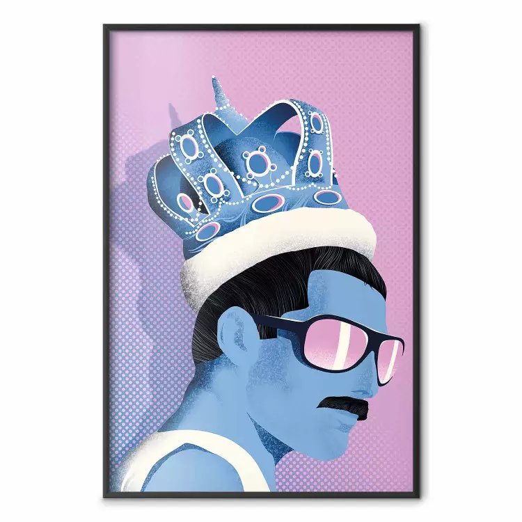 Freddie - ritratto uomo con corona e occhiali