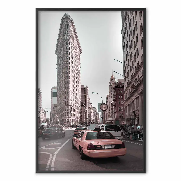 Movimento urbano - architettura New York su sfondo auto
