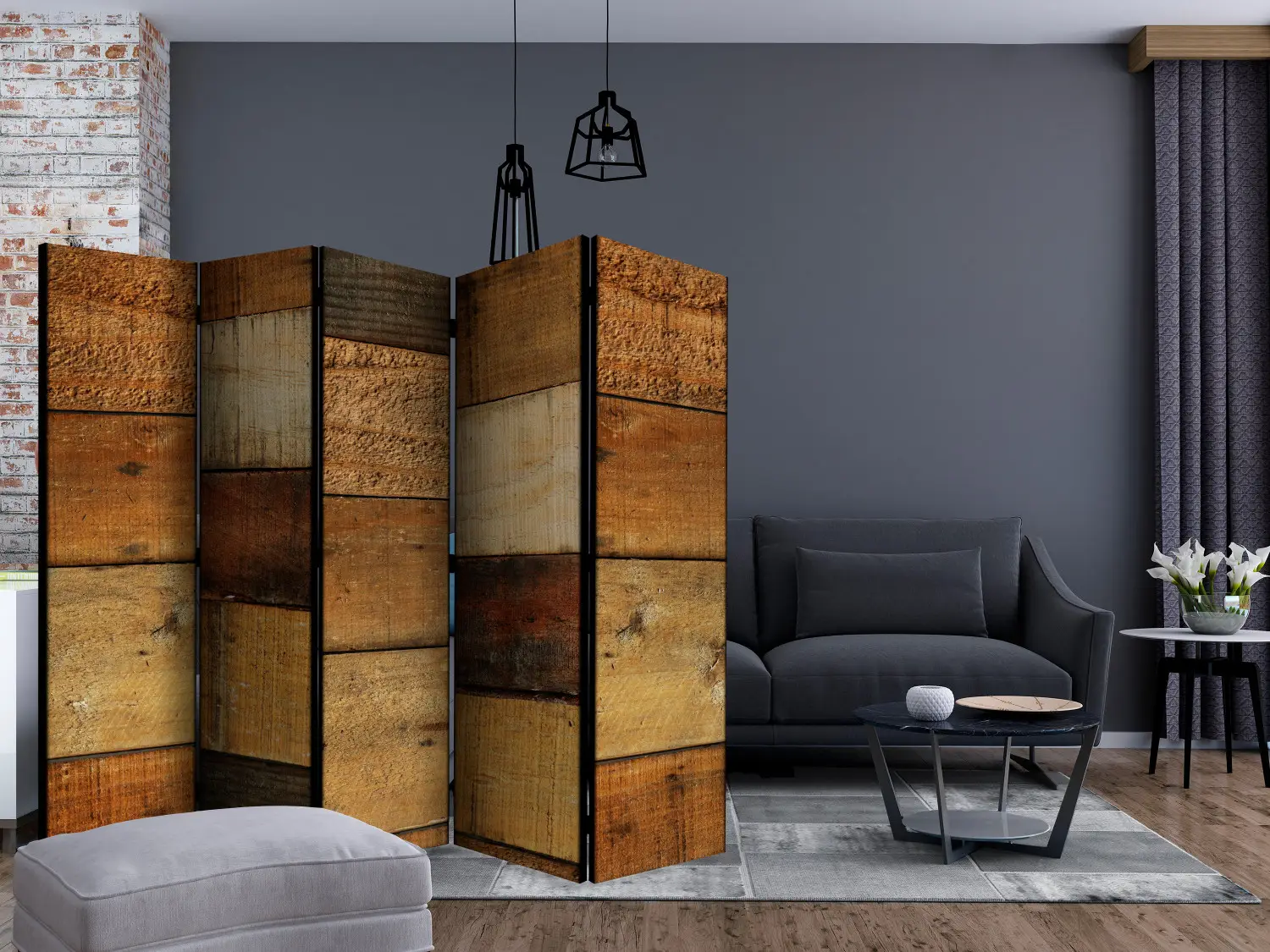 DIVISORIO TEKEA | legno di teak, 130 cm | rami paravento, legno