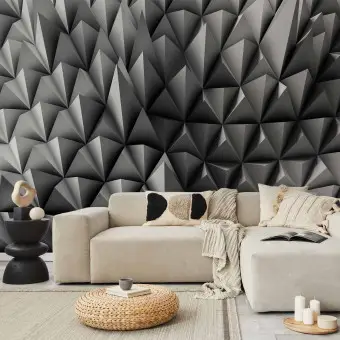 GERHWASH Decorazione da parete moderna per soggiorno, decorazione da parete in metallo 3D, grande decorazione da parete, sculture da parete rotonde Boho decorazione corridoio per ufficio a casa