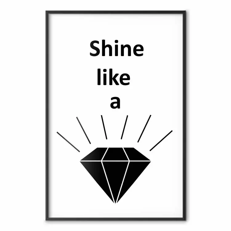 Brilla come un diamante - diamante con scritte in inglese