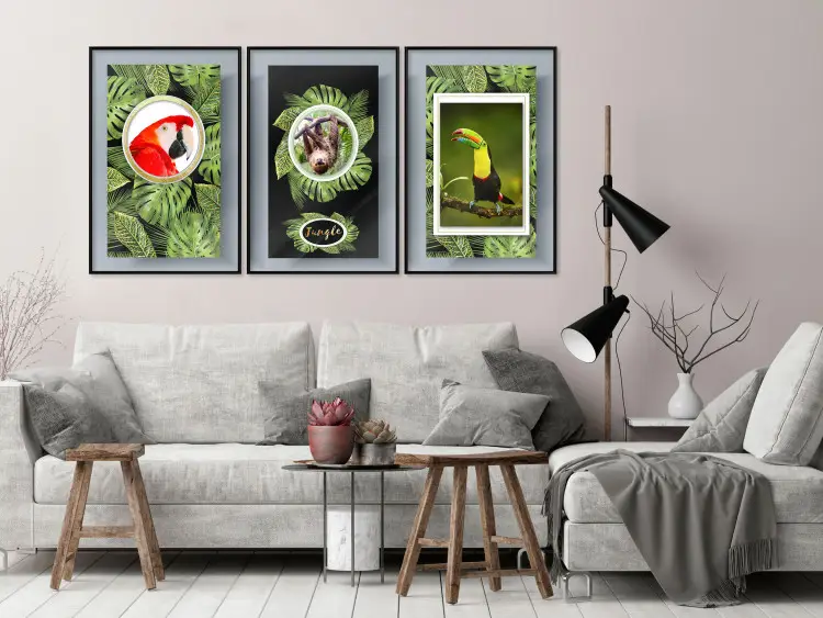 Poster Astratti Bohémien Set 3 Pezzi - Stampe Moderne 30x40 Cm Senza Cornice - Foto 2