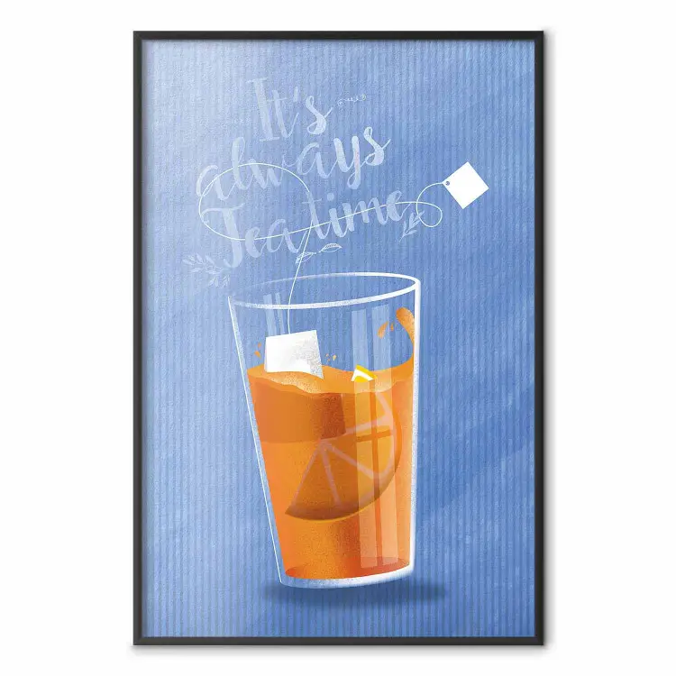 È sempre l'ora del tè - tazza arancione con scritte in inglese