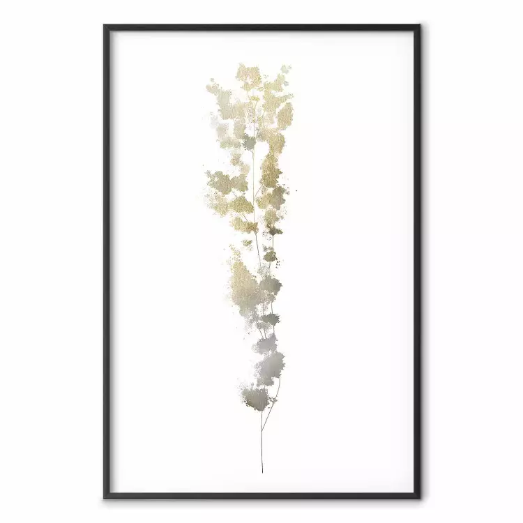 Ramo dorato - pianta color oro su sfondo bianco contrastante
