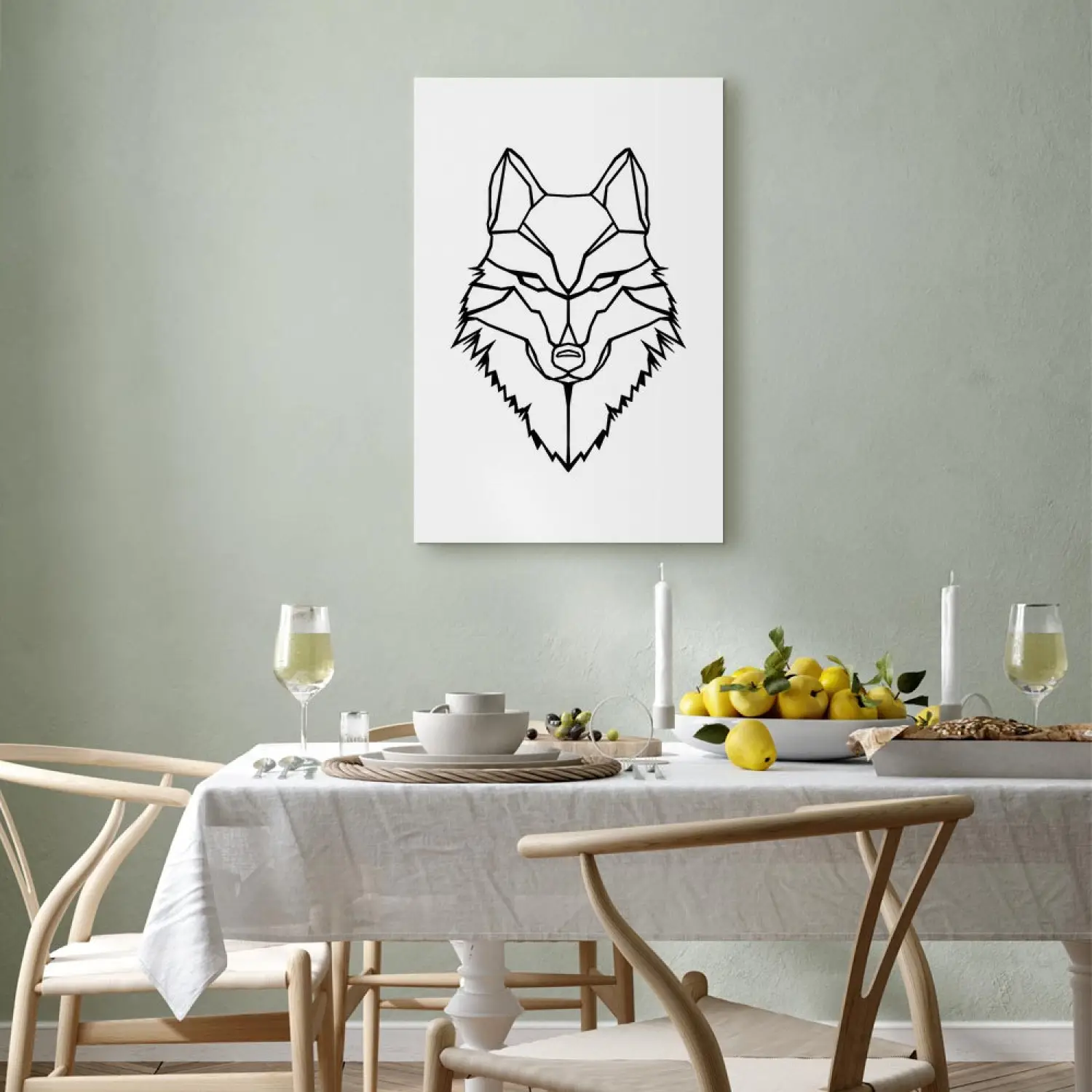 arte astratta del lupo