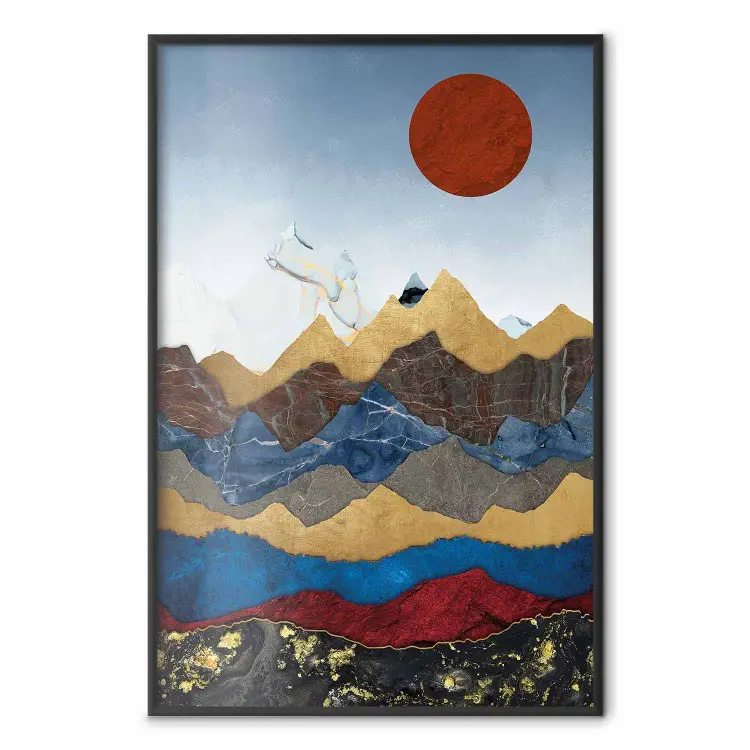 Cuore Colombia - paesaggio catene montuose astratte