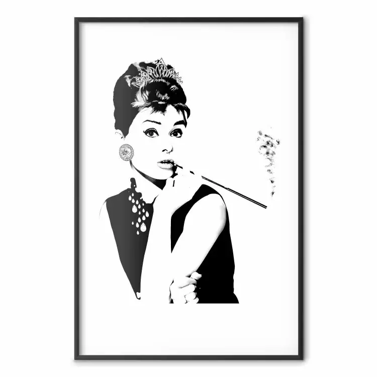 Audrey - ritratto in bianco e nero di donna che fuma