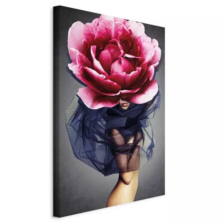 Donna fiore (1-pezzo) verticale - astrazione eclettica con peonia
