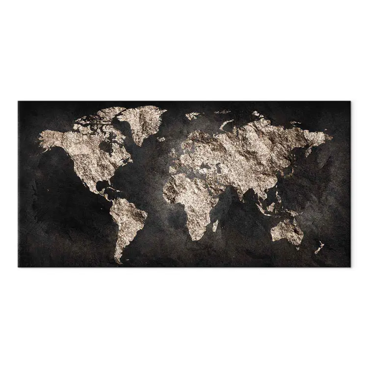 Mondo pieno di misteri II - mappa del mondo con continenti su sfondo scuro