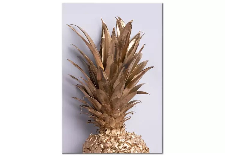 Frutto dorato (1 pezzo) verticale - natura morta di ananas dorato