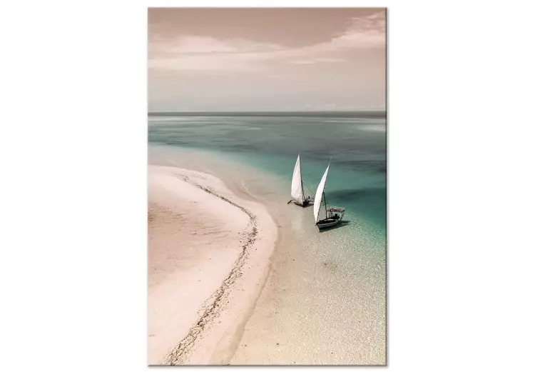 Costa romantica (1 pezzo) verticale - paesaggio marino con vele