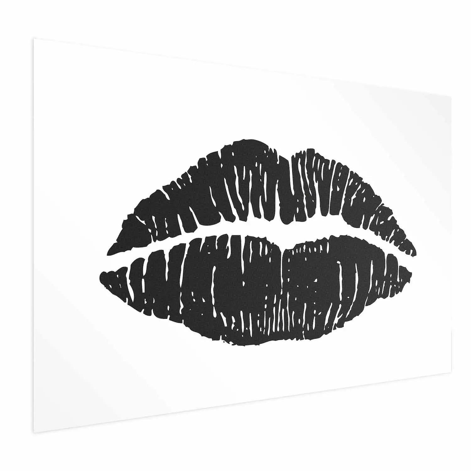 Targa in metallo rosa Lady Lair, bacio, rossetto, donna caverna, 40,6 x 15,2 cm, decorazione da parete