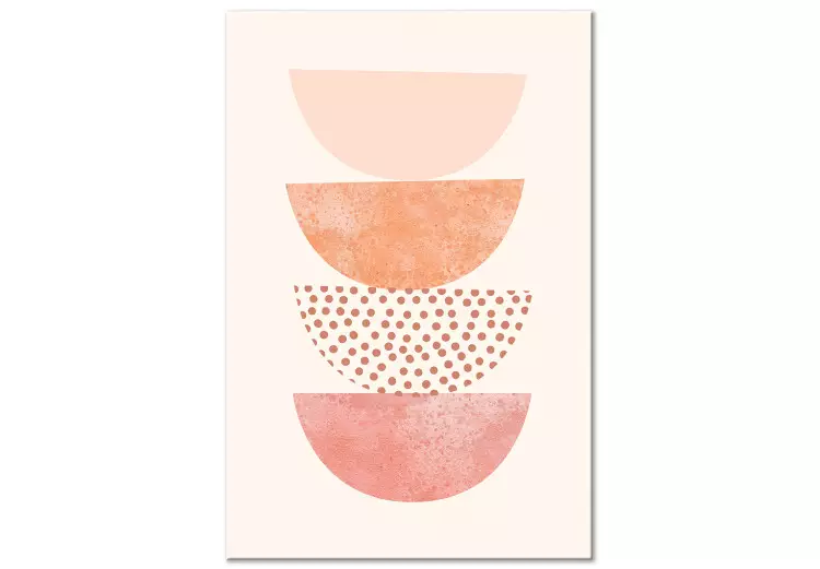 Semi-cerchi pastello - astrazione in stile di boho con semi-cerchi colorati geometrici in diversi motivi