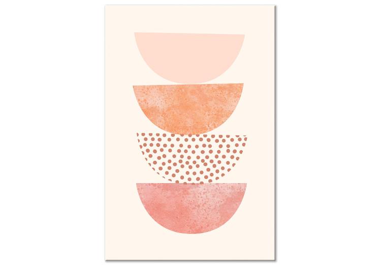 Quadro su tela Semi-cerchi pastello - astrazione in stile di boho con semi-cerchi colorati geometrici in diversi motivi
