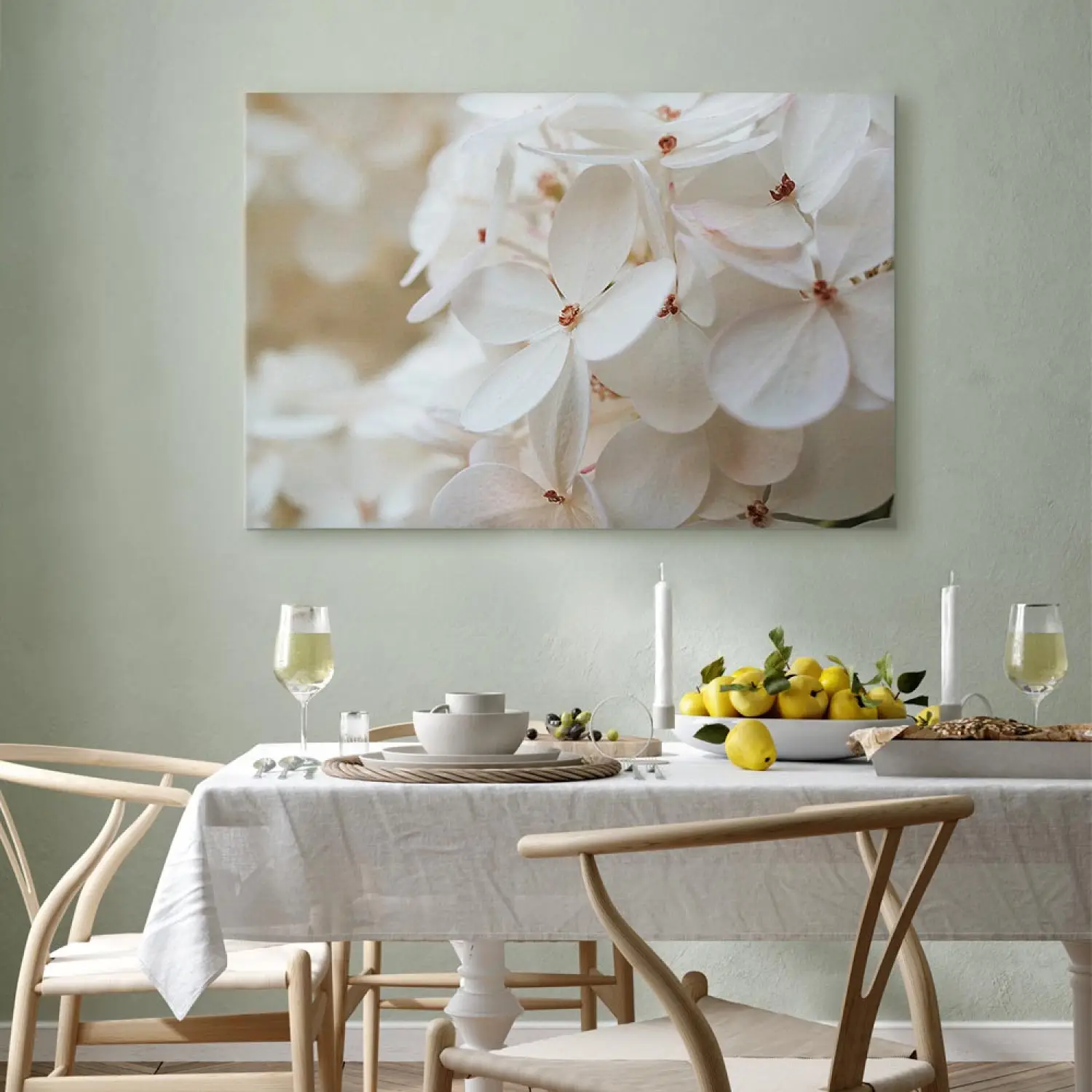 Quadro Tela Floreale Tadessi - Stampa Fiori Naturali Rosa 71x51 Cm - Pronto Da Appendere