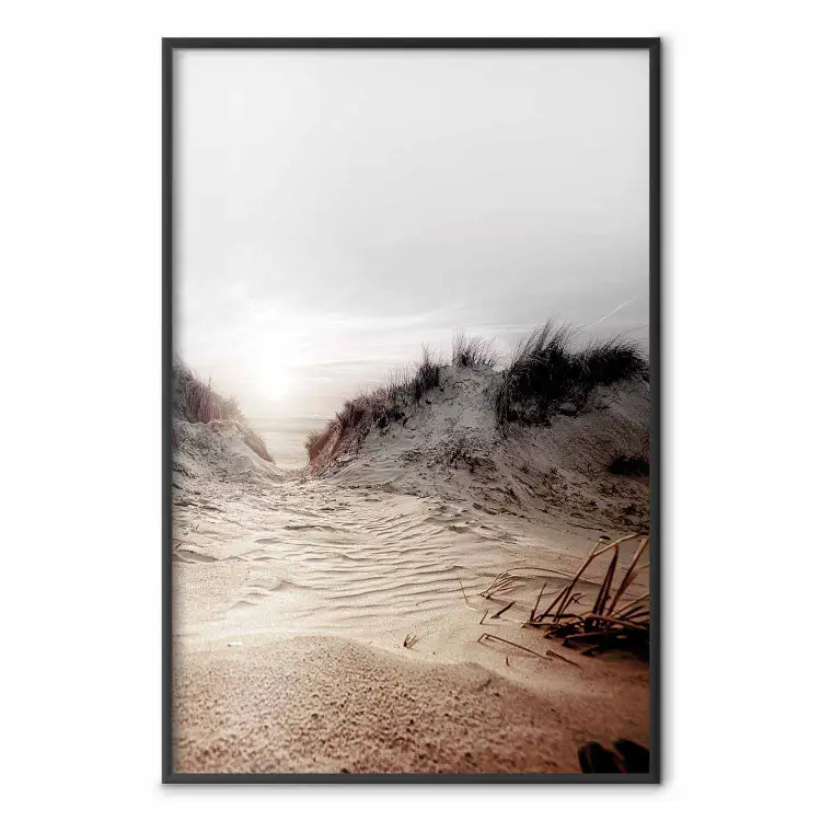 Percorso dune - spiaggia sabbiosa, cielo chiaro