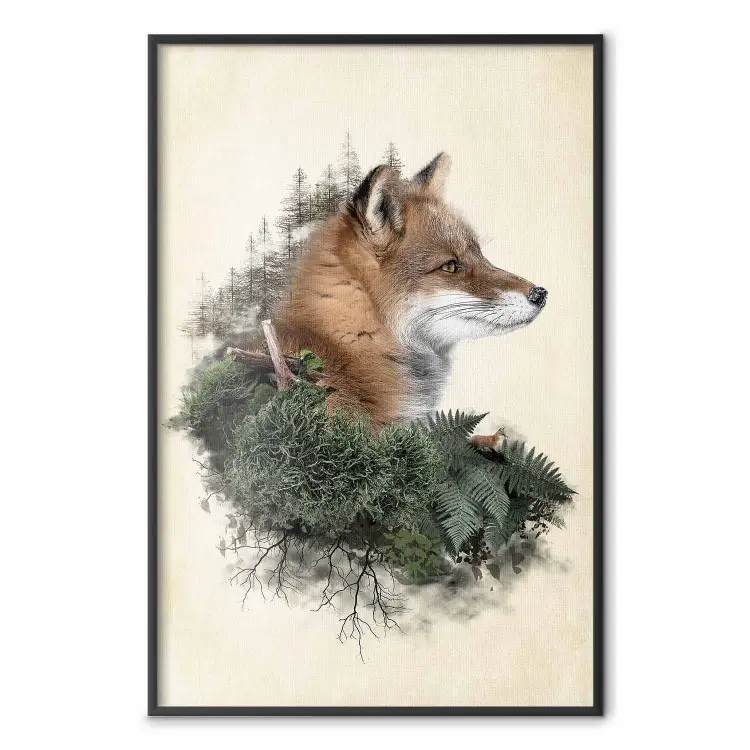 Signor Volpe - animale astratto tra piante