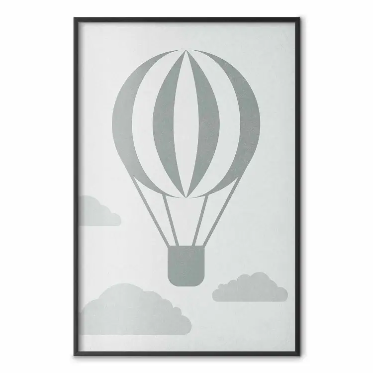 Viaggio mongolfiera - mongolfiera su paesaggio celeste