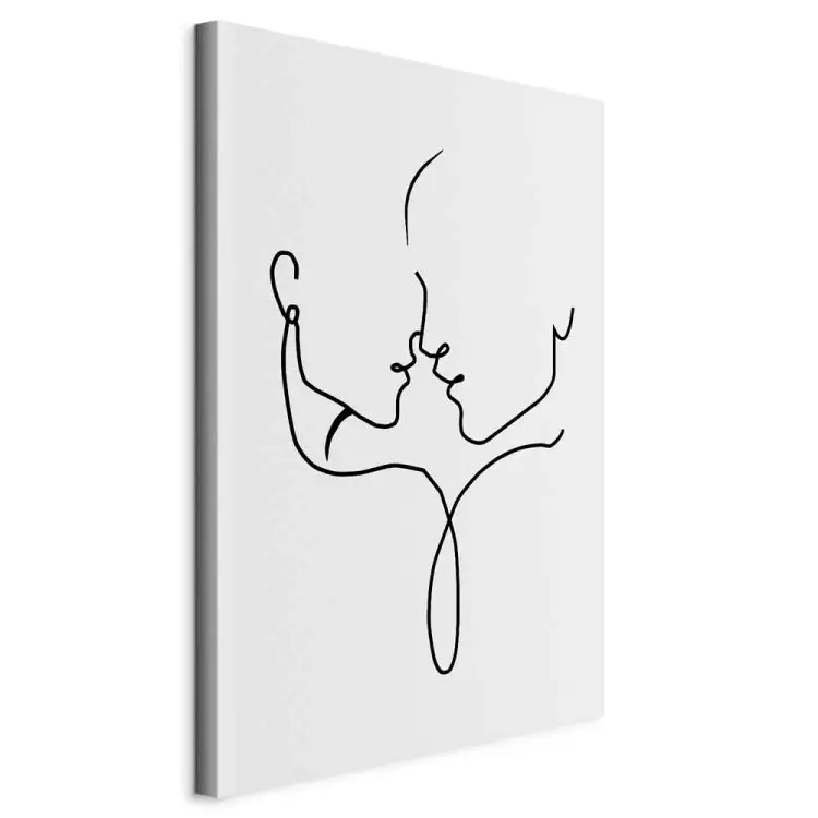 Sguardo comune verticale - line art di figure d'amore