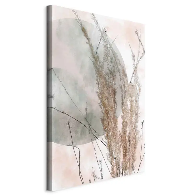 Erba al vento verticale - paesaggio erboso in stile boho