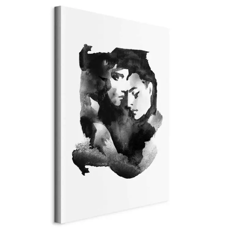Abbracci d'amore - grafica ad acquerello con due persone