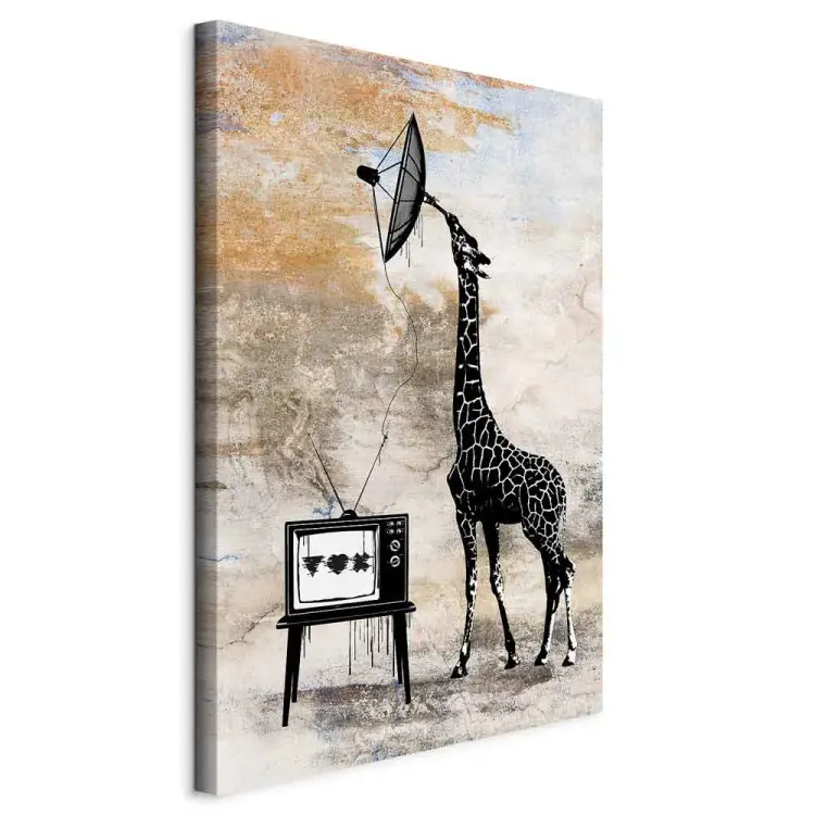 Giraffa televisiva verticale - fantastico animale divertente