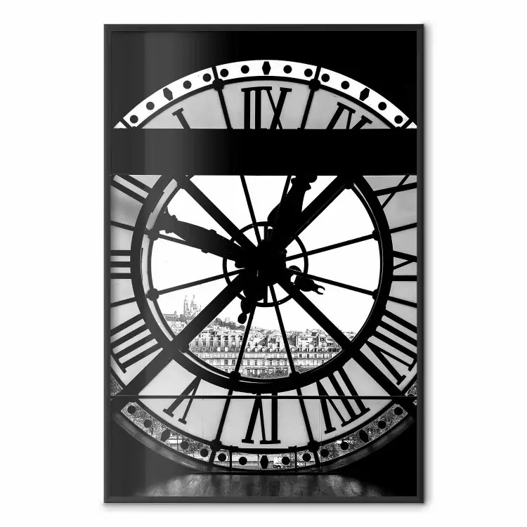 Orologio Musée d'Orsay - architettura in bianco e nero di un orologio