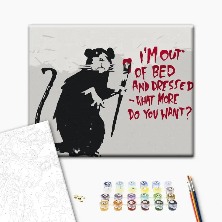 Mi sono alzato dal letto e mi sono vestito (Banksy Street Art)