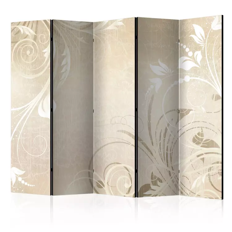Sinphonia dei sensi II (5 parti) - sfondo beige con ornamenti floreali