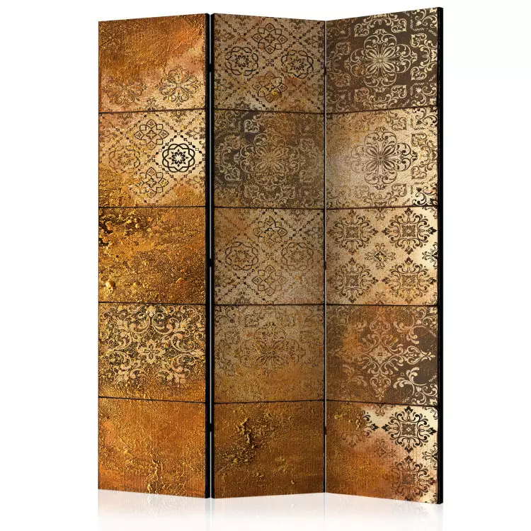 Vecchie piastrelle (3 parti) - Mandala orientali in toni dorati