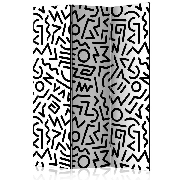 Paravento Black and White Maze [Room Dividers]
