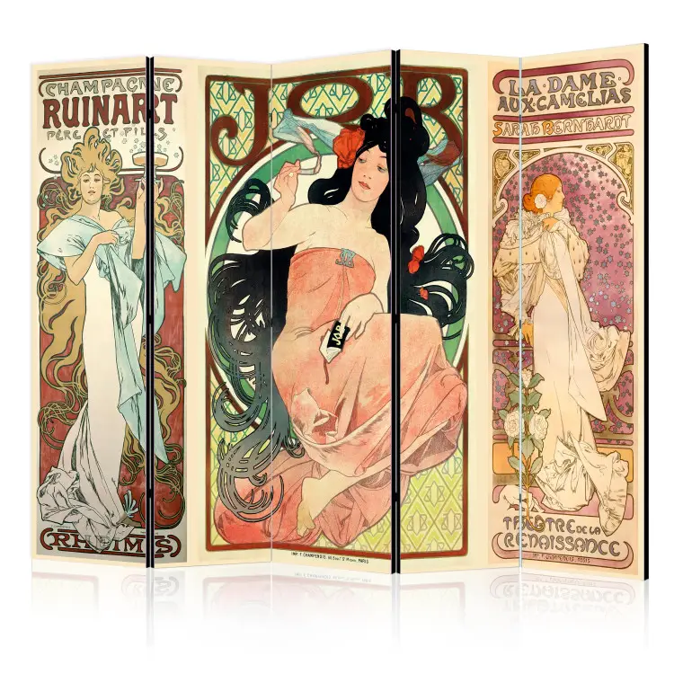 Alphonse Mucha: Donne II - modello colorato con scritte