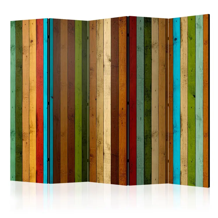 Arcobaleno di legno II - strisce verticali colorate