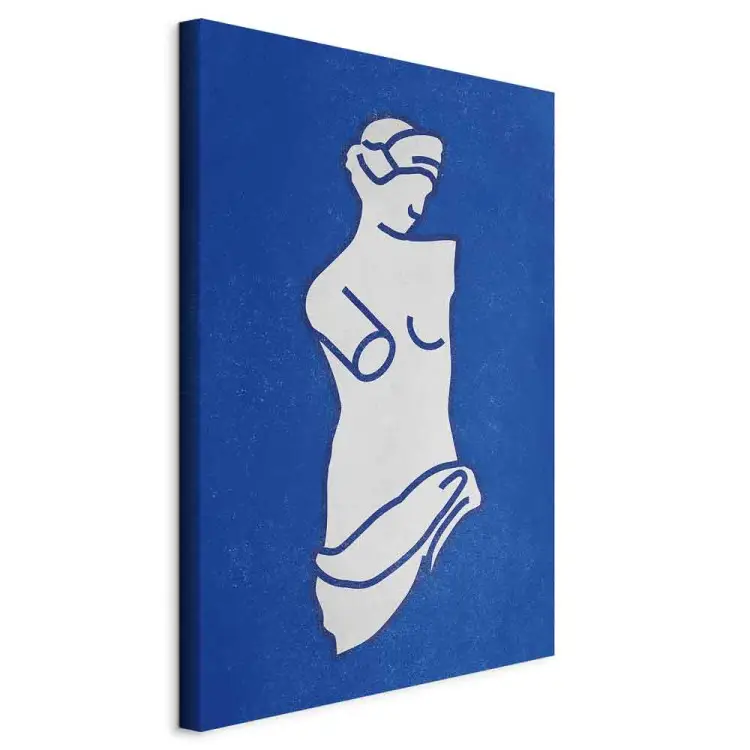 Figura di Venere - Grafica modellata su uno sfondo blu