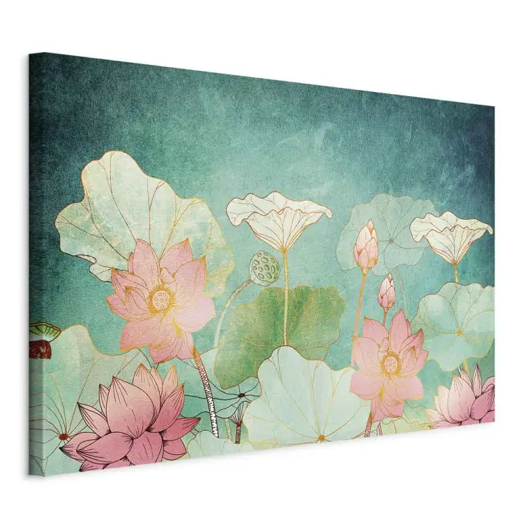 Fiori da favola largo - piante disegnate a colori