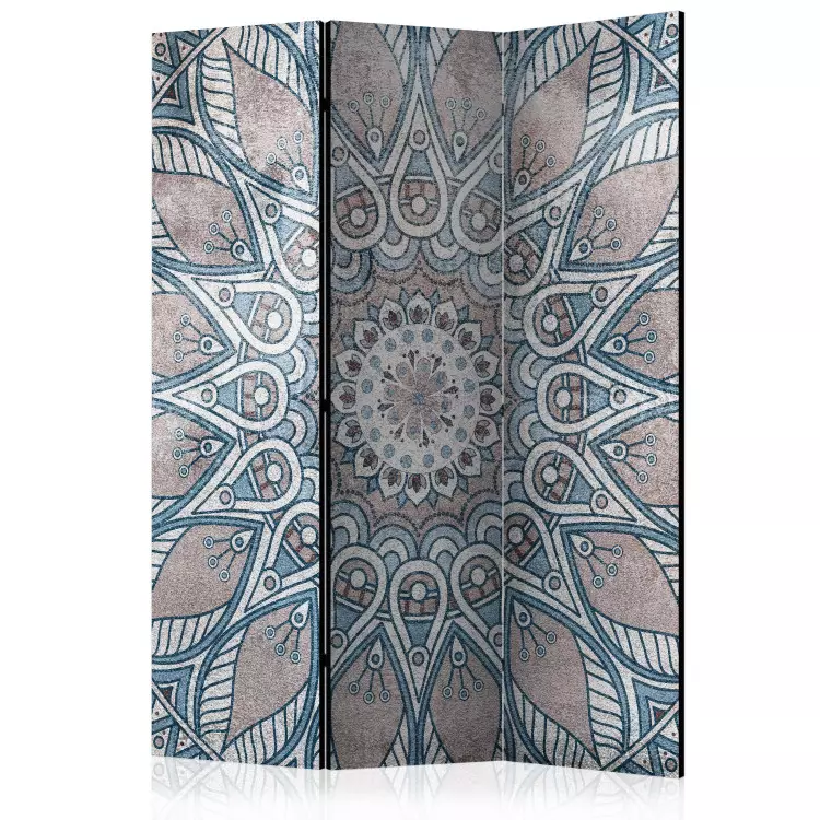 Mandala (3-parti) - astrazione orientale a due colori nello stile zen