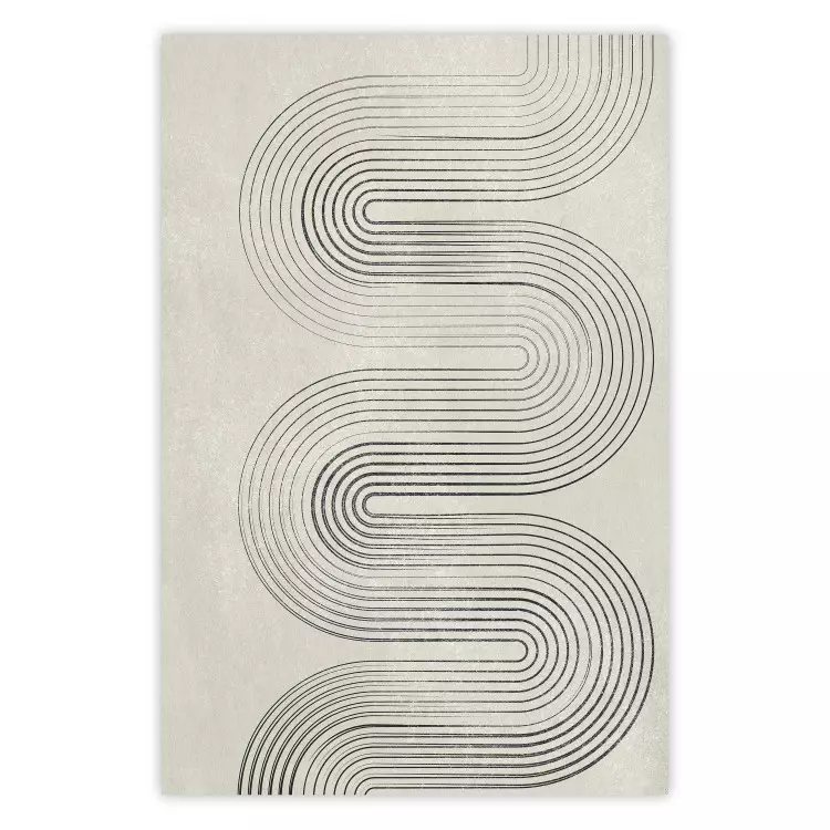 Onda geometrica - onde astratte in forma di linee su sfondo grigio