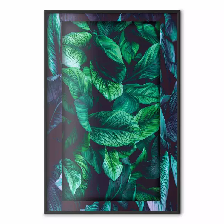 Giungla pericolosa - composizione verde di foglie in tema tropicale